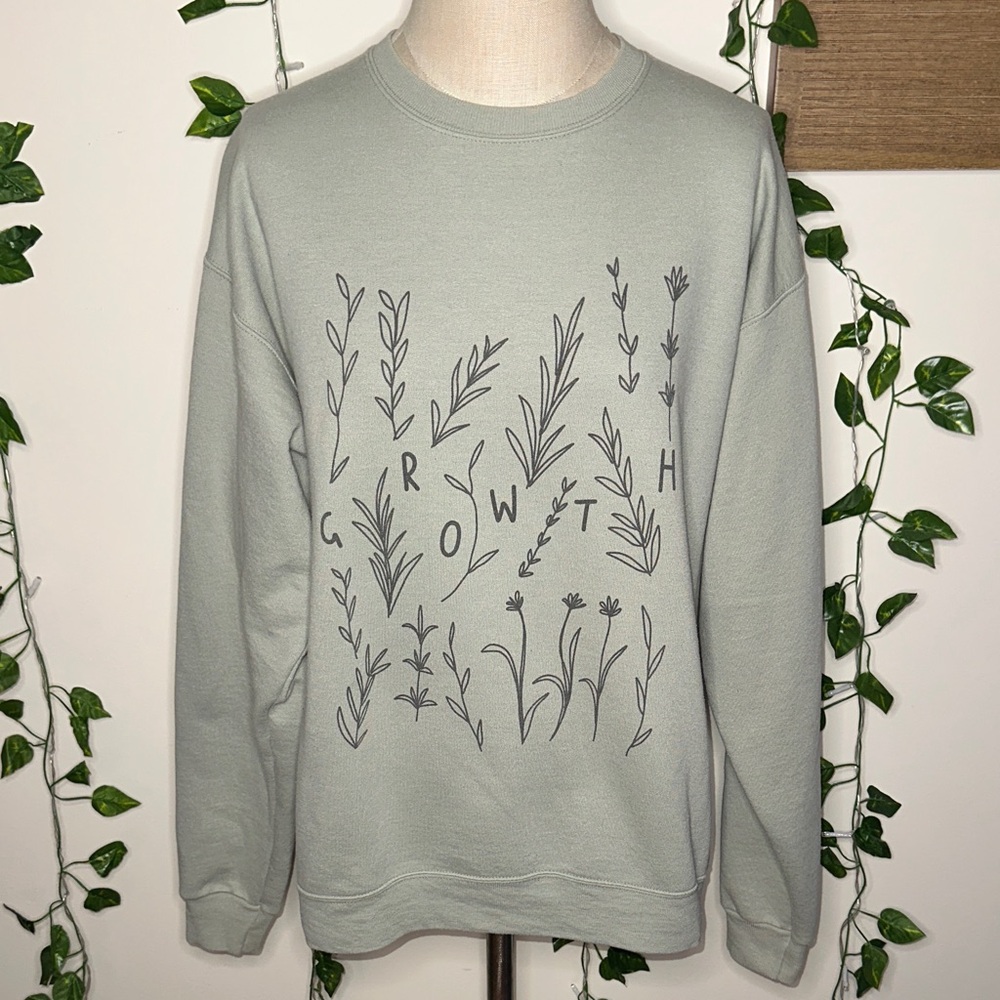 GROWTH Green Graphic Plant Vine Crewneck